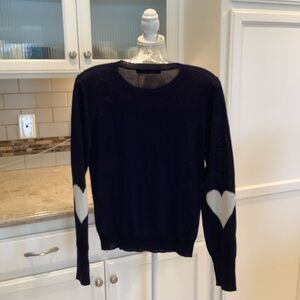 Navy Blue Crew Neck Wool Sweater Size Medium NEW Heart Creatures of Comfort